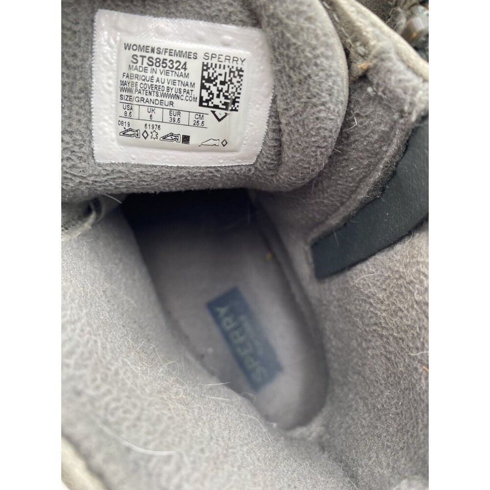 Women's Sperry Duck Boots STS85324 8.5 Grey LIght Pink Waterproof Rubber Suede - Picture 11 of 11